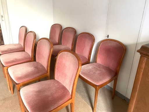 8 Hollywood regency chairs plus armchair