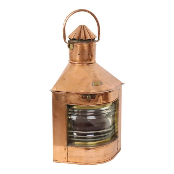 Image 1 of Large Vintage Ship's Lamp