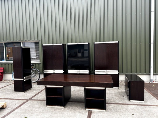 Set di scrivania e armadio vintage anni '70