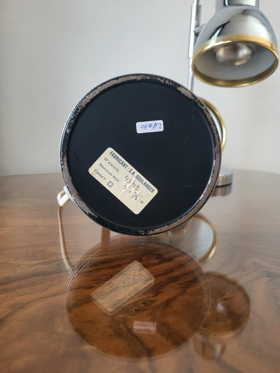 Image 1 of Juego de lámparas de mesa cromadas de mediados de siglo, S. A. Boulanger, década de 1970