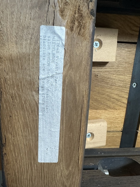 Image 1 of Table basse vintage Japandi en chêne