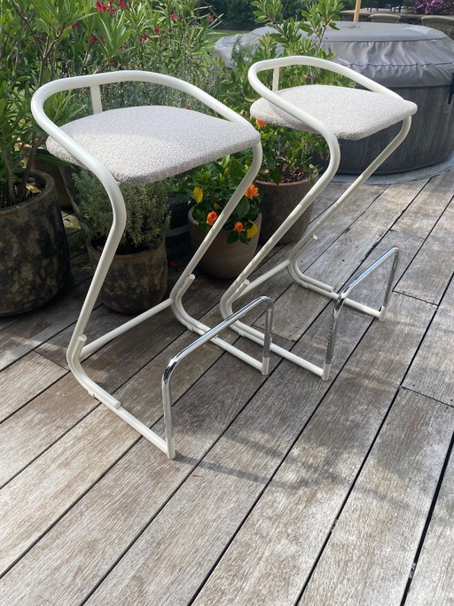 Set Van 2 S70- Barstool Lammhulst Design – Lammhults, barkrukken, Metal, Textile