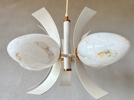 Vintage Spoetnik Hanglamp – Hanglampen, Glass, Metal (photo 7 of 12)
