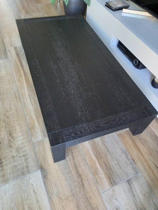 Wooden Coffee Table Oak, Black