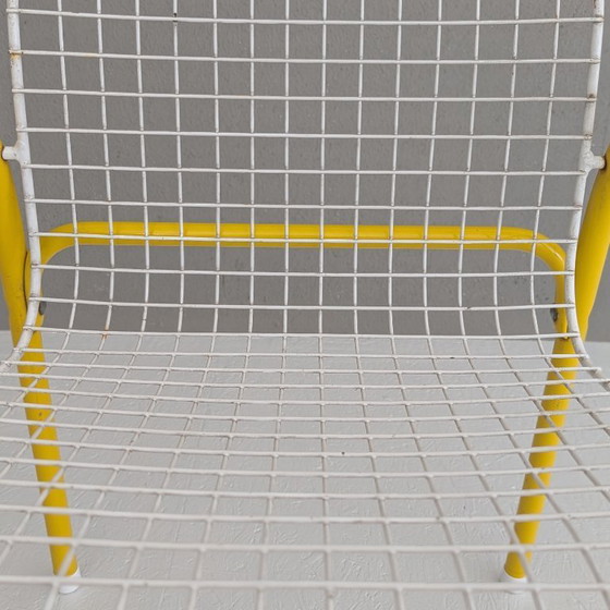 Image 1 of Chaises de jardin italiennes postmodernes en métal grillagé par EMU, années 1980