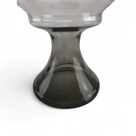 Image 1 of Regenhütte vaas gerookt glas bokaal vaas Mid Century toermalijn