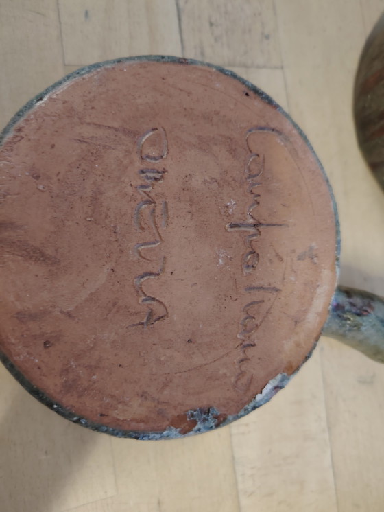 Image 1 of Campo piano Orezza Corsica vintage Keramik Schale mit Griff. Feuerfest