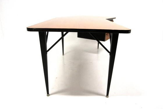 Image 1 of Scrivania scandinava in teak, Lindqvist Stålmöbler, Motala, Svezia, 1950