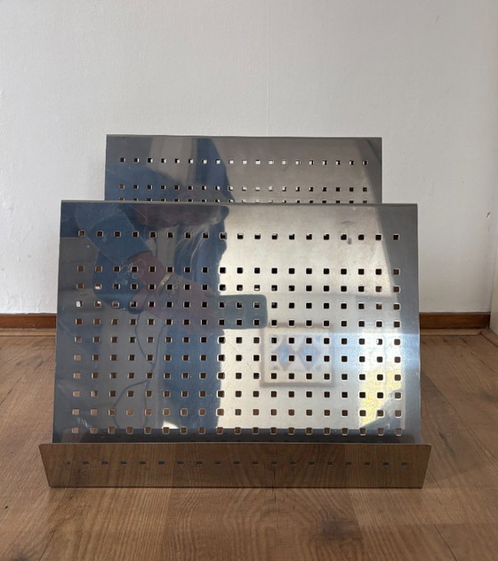Portariviste stile Memphis Milano, cromo, design classico – Metallo (photo 5 of 5)
