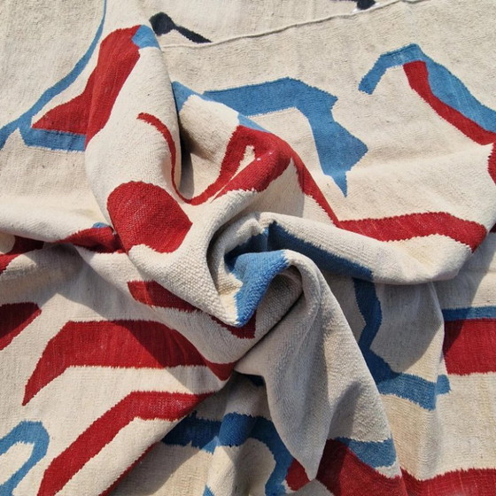 Tapis en laine inspiré de l'œuvre sans titre de Willem de Kooning (1984) | Tissé à la main, style moderne (photo 9 of 10)