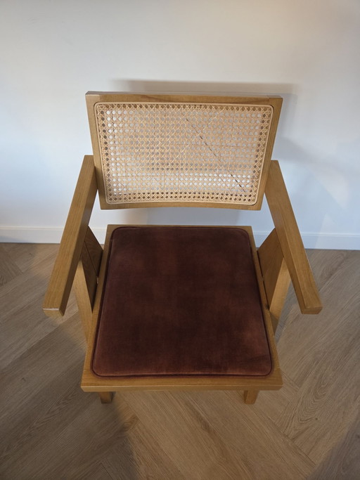 Silla de madera con ratán €100,- c.u.