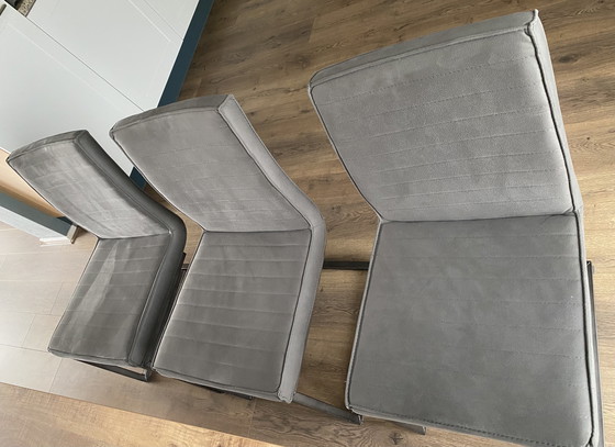 Image 1 of 3 modern grey chairs