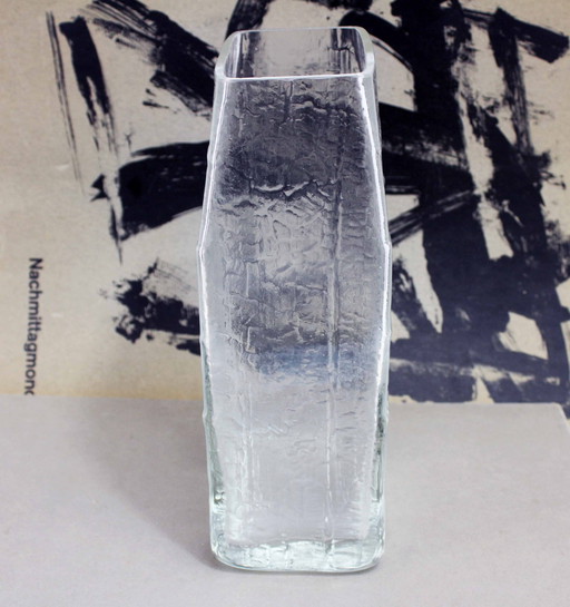 Grand Vase en Verre Lindshammar Glasbruk 1970