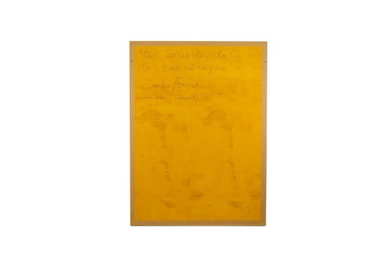 Image 1 of Flachrelief-Schild: „Oh! Raus aus dem Bild!“. Zeitgenössisch.