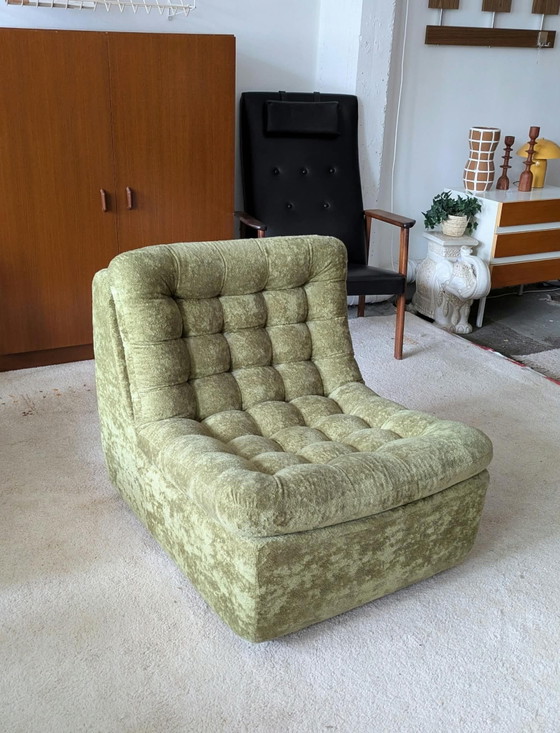 Vintage, Retro set di 2 divani modulari lounge. – Velluto (photo 5 of 13)