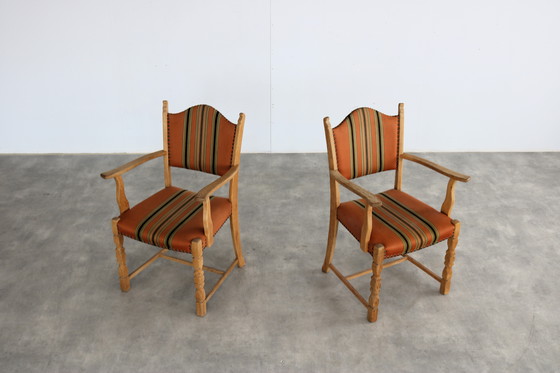 Image 1 of 2x sedie brutaliste in rovere