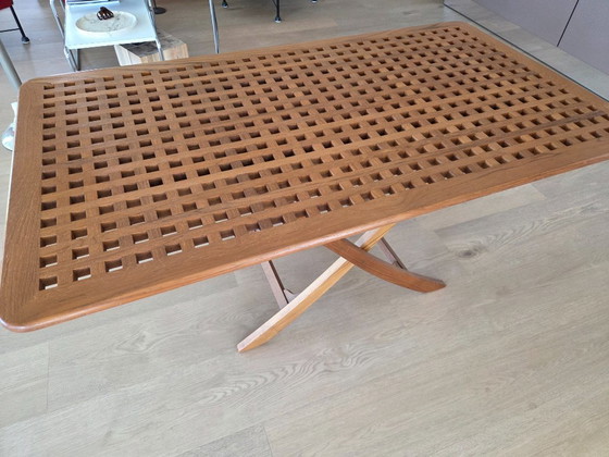 Teak bloktafel 150x75 verstelbaar/opvouwbaar – Wood (photo 3 of 9)