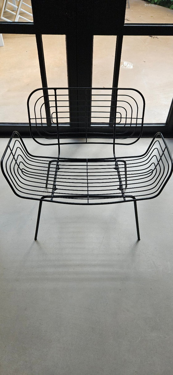Pols Potten Lounge Chair Boston Black, 2 pieces, top condition, Armchairs, Metal (photo 3 of 5)