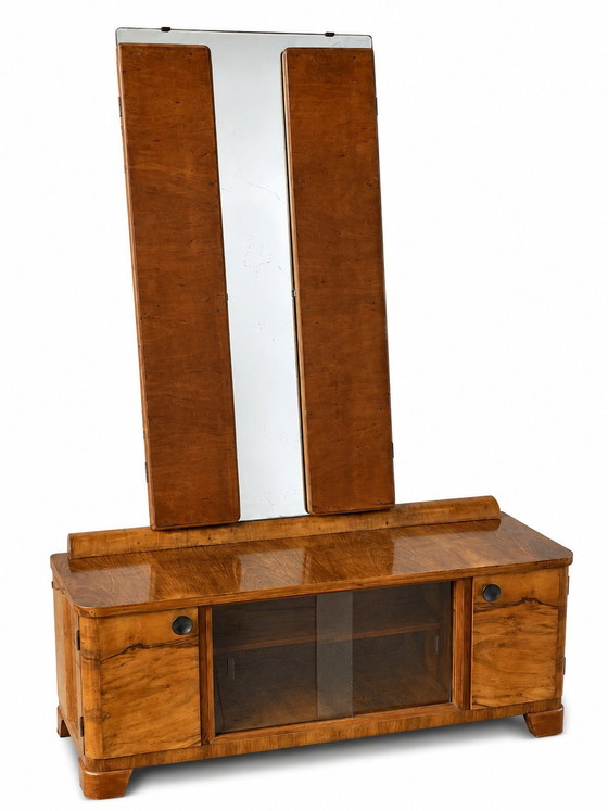 Image 1 of Authentieke Art Déco spiegelkast / kaptafel ca. 1930-1940