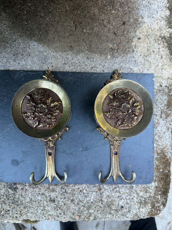 2 large vintage Italian brass Coat racks (photo 9 of 11)