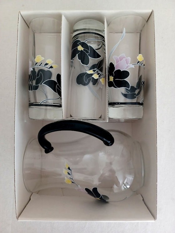 Image 1 of Luminarc Anaïs karafset. ’80 design. 6 glazen + karaf.