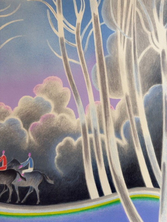 Image 1 of Original color lithograph by Albert Zavaro