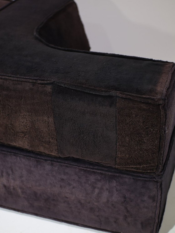 Image 1 of COR Trio modular sofa landscape sofa purple brown 1970s