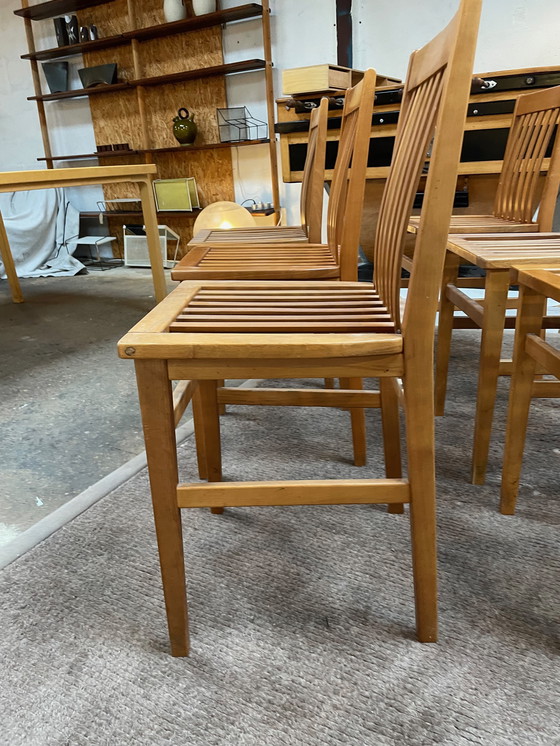 Image 1 of Satz von 6 Stühlen Modell "Milano" von Aldo Rossi, Molteni Edition, 1980s