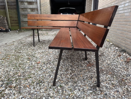Image 1 of corner sofa for garden or dining table - industrial school style
