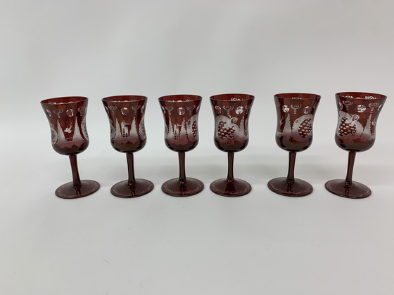 Image 1 of Set di 8 bicchieri e vasi di cristallo Egermann Bohemian