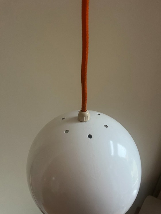 Image 1 of Vintage Louis Poulsen Topan stijl hanglampenset van 2 - Deense designlamp