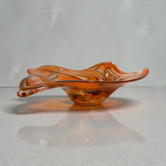 Image 1 of XXL Glazen schaal van Römische Glashütte  L 48cm  - jaren ’70