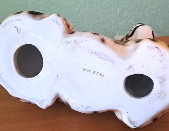 Image 1 of Cachorro de leopardo de porcelana hecho en Italia