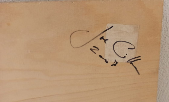 Image 1 of Vintage gesigneerde prent van Rotterdam