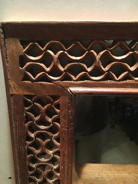 Miroir en teck sculpté 55X61cm – Bois (photo 3 of 9)