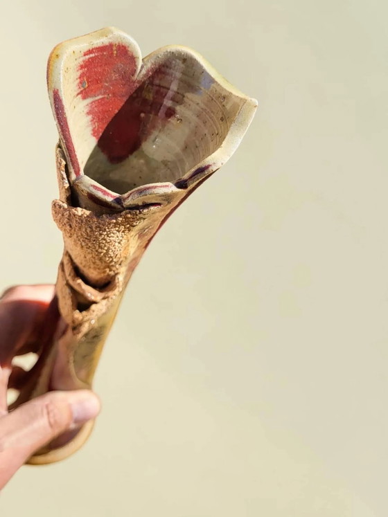 Glazed stoneware single-flower vase, signed Potelune, La Borne. – Porcelain (photo 7 of 9)