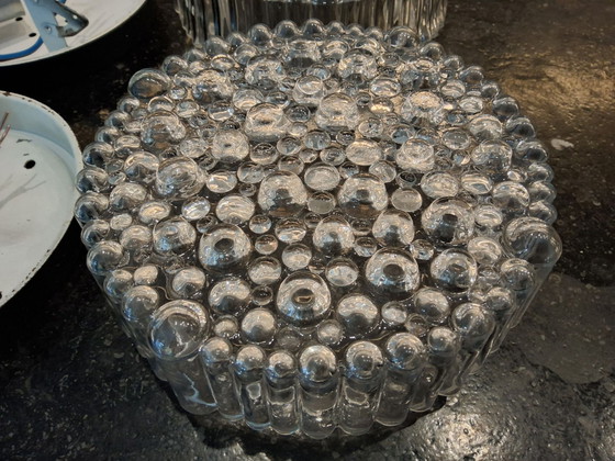 2 Vintage "bubble" glass ceiling or wall lights; Helena Tynell 1960s – Glashütte Limburg, Metal (photo 8 of 15)