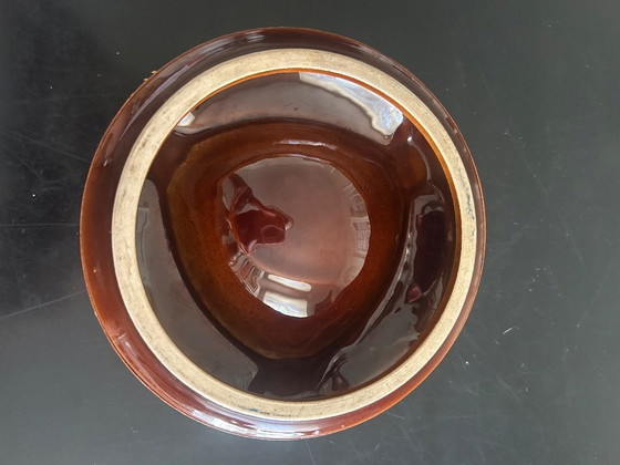 Image 1 of cendrier en céramique et cuir Longchamp