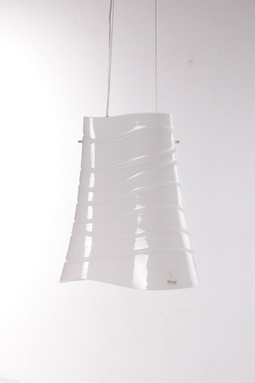 AV Mazzega Lampe suspendue italienne Verre de Murano,1990 Italie