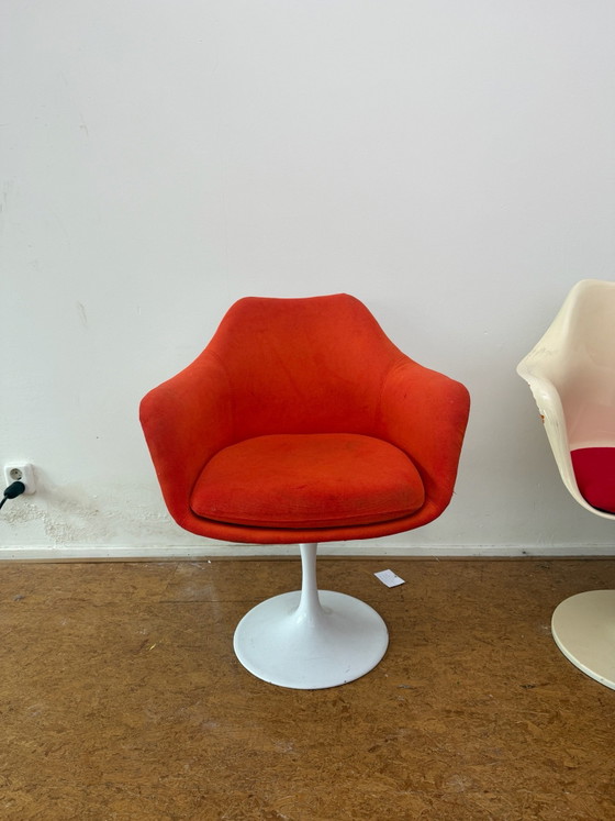 5x Sedie Tulip, Sedie da pranzo, Metallo, Plastica, Crema (foto 2 di 6)