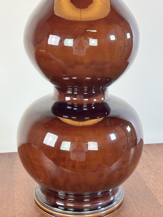 Image 1 of Vintage geglazuurde keramische lamp uit de jaren 70