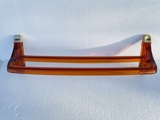 Vintage, gebranntes Orange Badezimmer-Accessoires von Grosfillex 1970er, 4er-Set