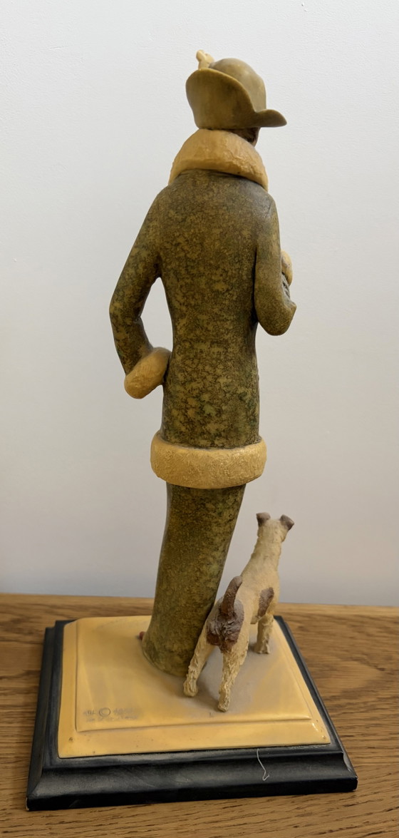 Vittorio Tessaro (ADL Italia) – Scultura Art Déco 'Elegante signora con cane' – Sculture, Other (photo 2 of 4)