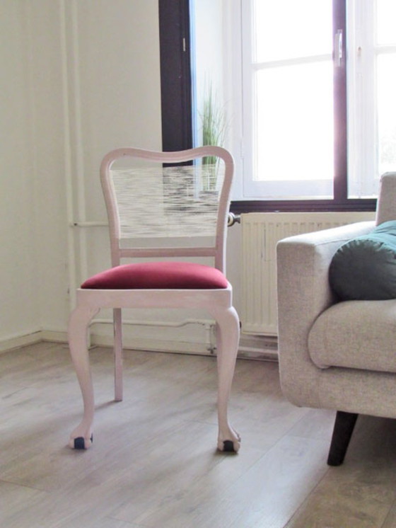 Image 1 of Sedia antica in legno in stile Chippendale vintage