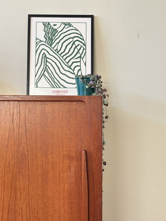 Vintage highboard Danish buffet cabinet teak wood 1950s/60s/70s – Sideboard cabinet (photo 15 of 15)