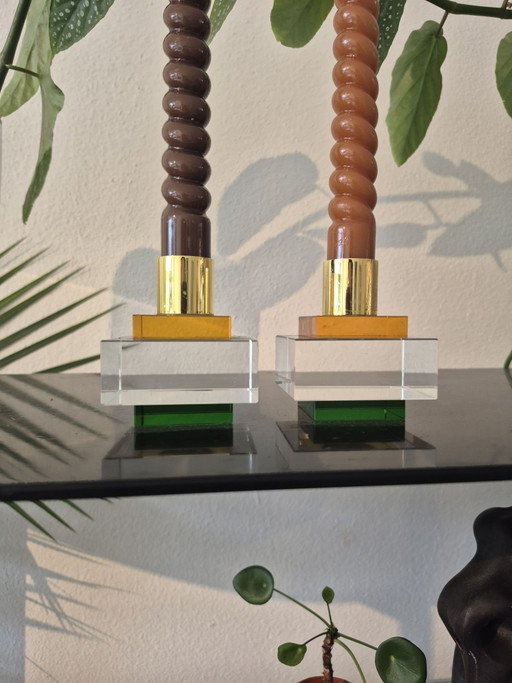 Design of oslo candle holders - crystal glass