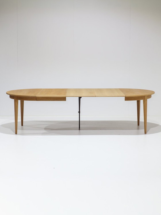 Extendable Dining table Omann Jun 55 oak vintage Danish, Wood, Brown, Mid Century Modern (photo 4 of 15)