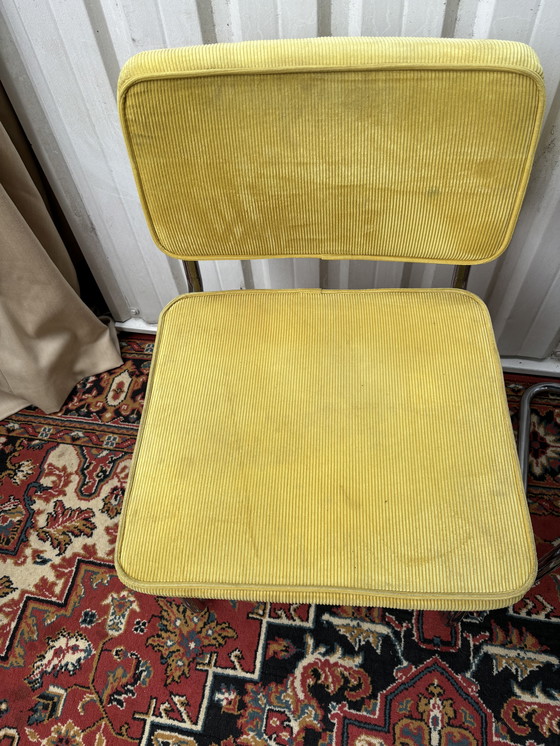 Image 1 of Vintage buisframe eetkamerstoelen