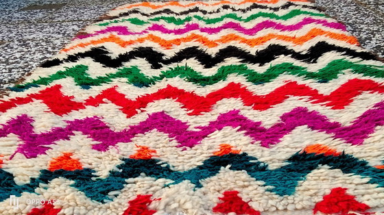 Image 1 of Handgeknoopt Berber kleed wol 214x91cm