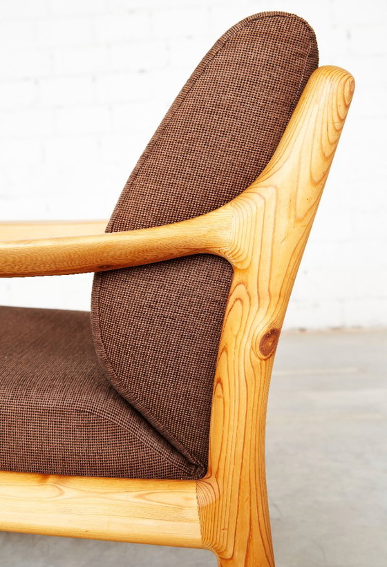 Fauteuil et tabouret en pin de style danois moderne par C. F. C. Silkeborg – Wood (photo 11 of 20)